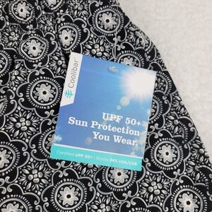 Coolibar Island Swim Trunks Mens 2XL Black White UPF‎ 50+ Sun Protection Shorts